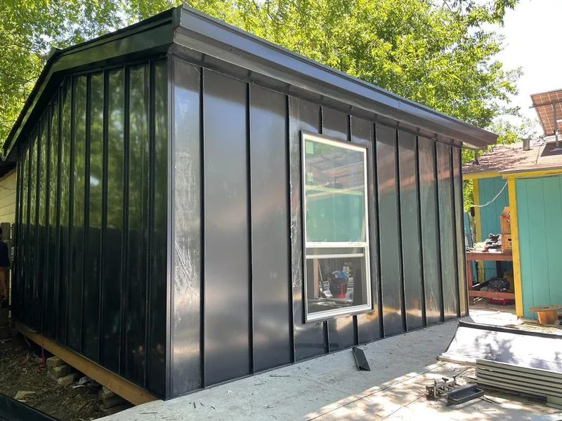 Black standing seam metal wall panels for Metal Roof Installation in Cockeysville